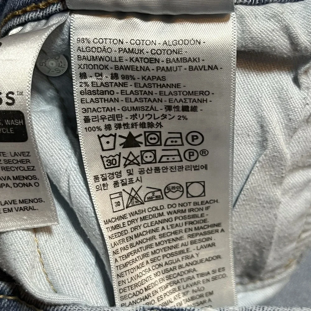 Levis Jeans Mens 34x30 502 Blue Whiskering Fade Grunge Workwear Stretch Gorpcore